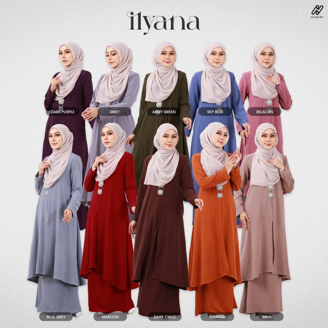 Kurung Ilyana - Blue Grey