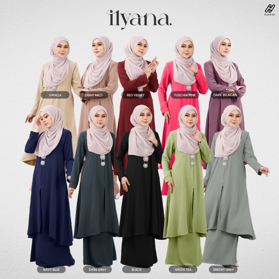 Kurung Ilyana - Dark Grey