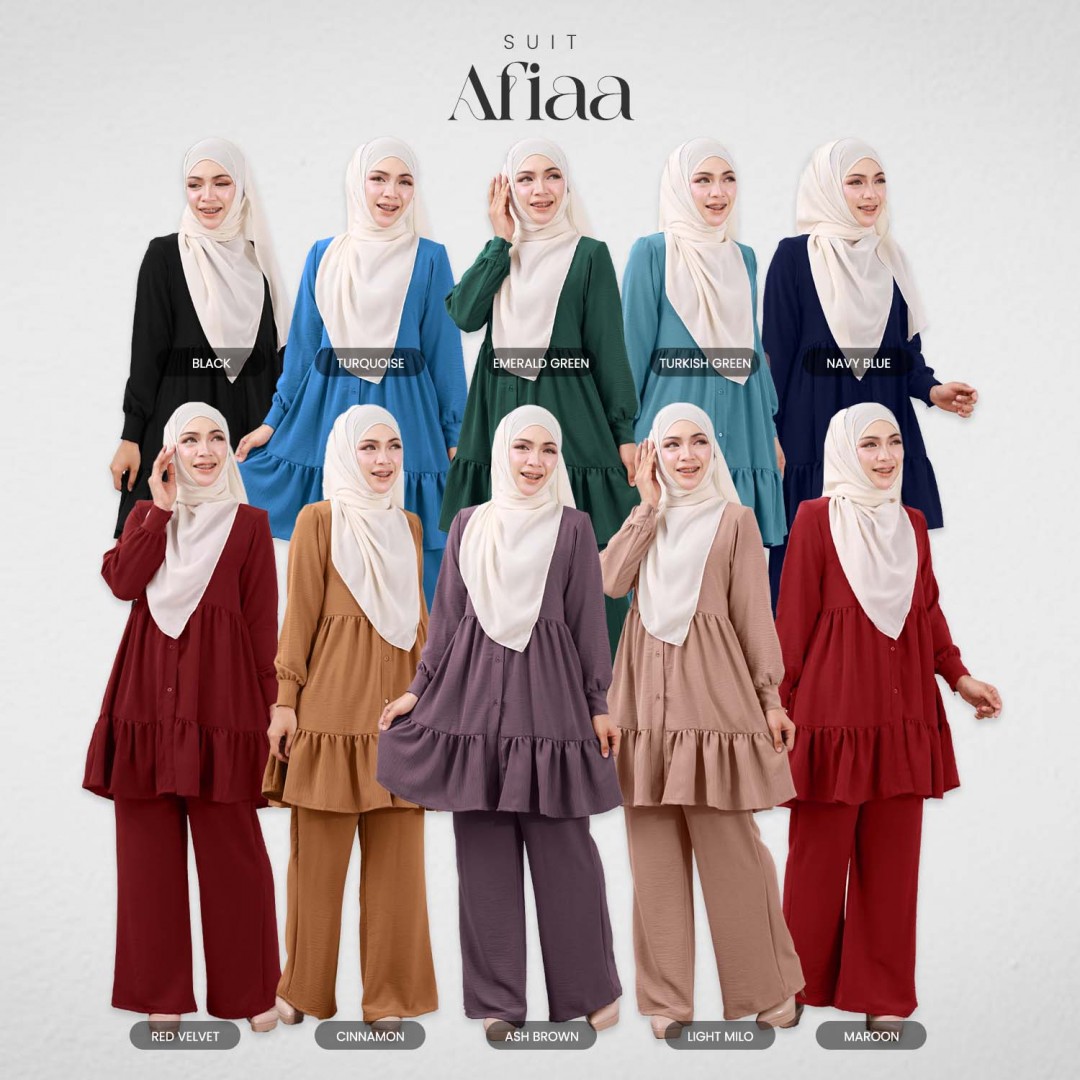 Suit Afiaa - Navy Blue