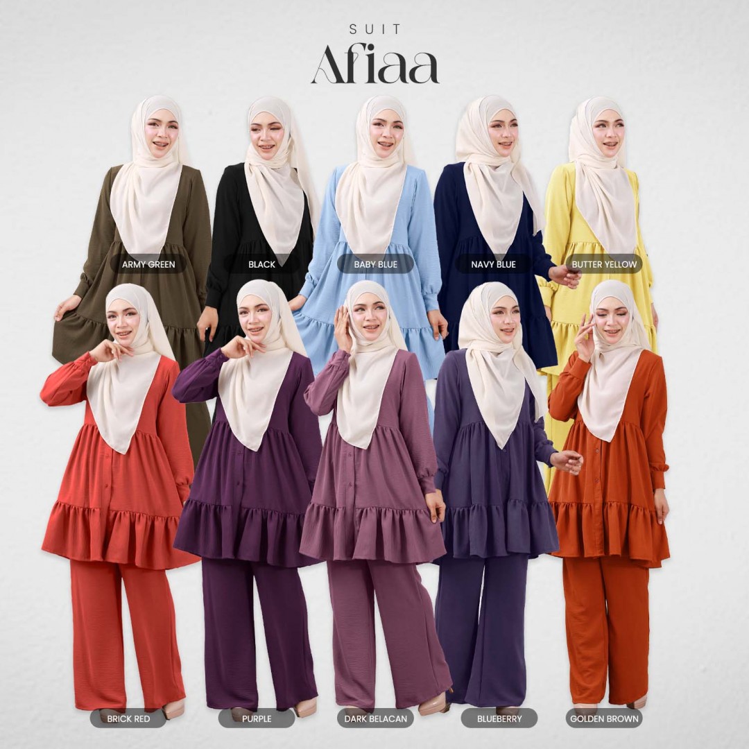 Suit Afiaa - Brick Red