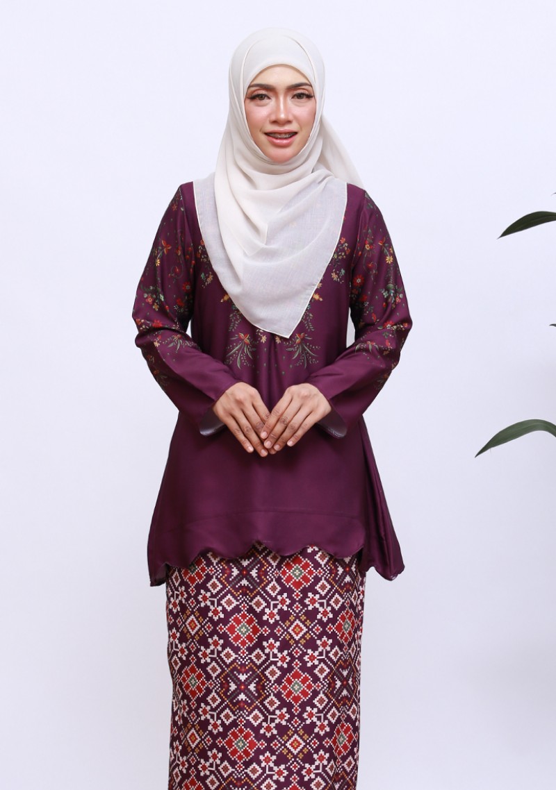 Kurung Amna Mini - Purple