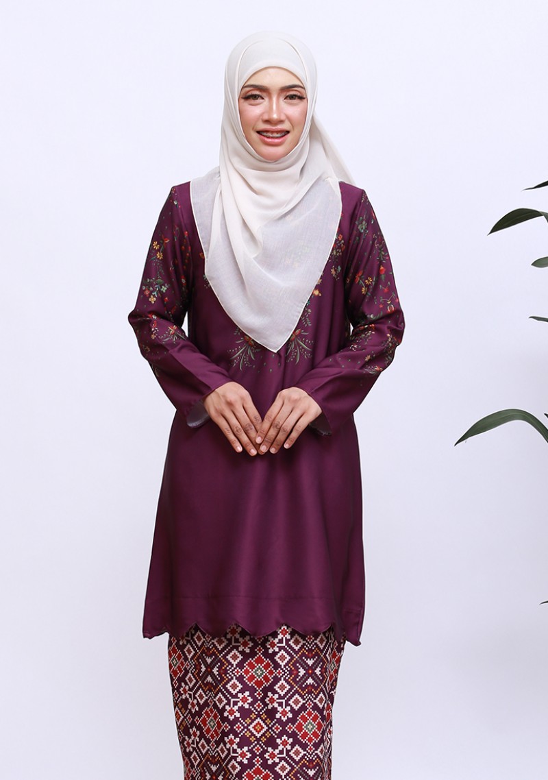 Kurung Amna - Purple
