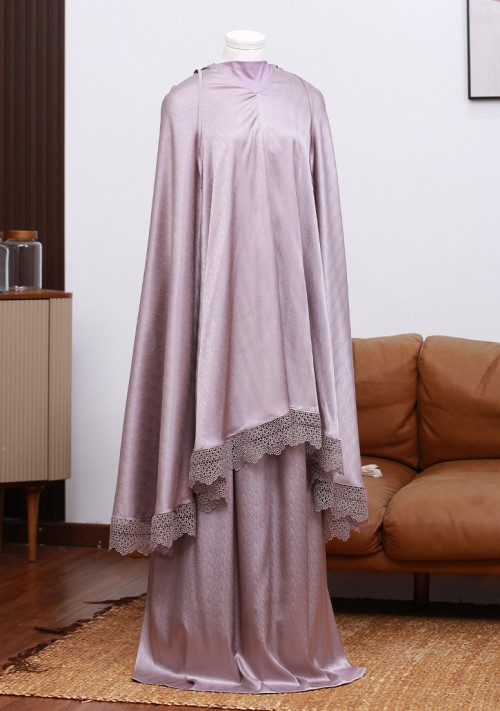 Telekung Qalista - Purplish Grey
