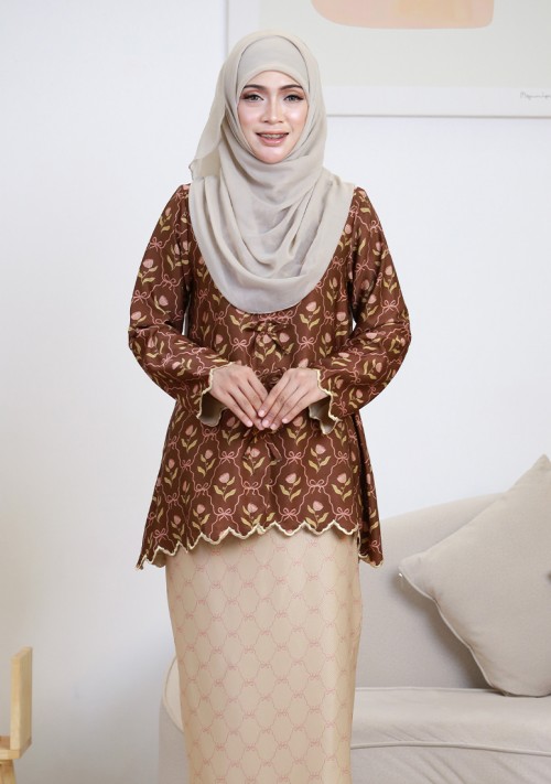 Kurung Sri Tulip Mini - Rich Brown