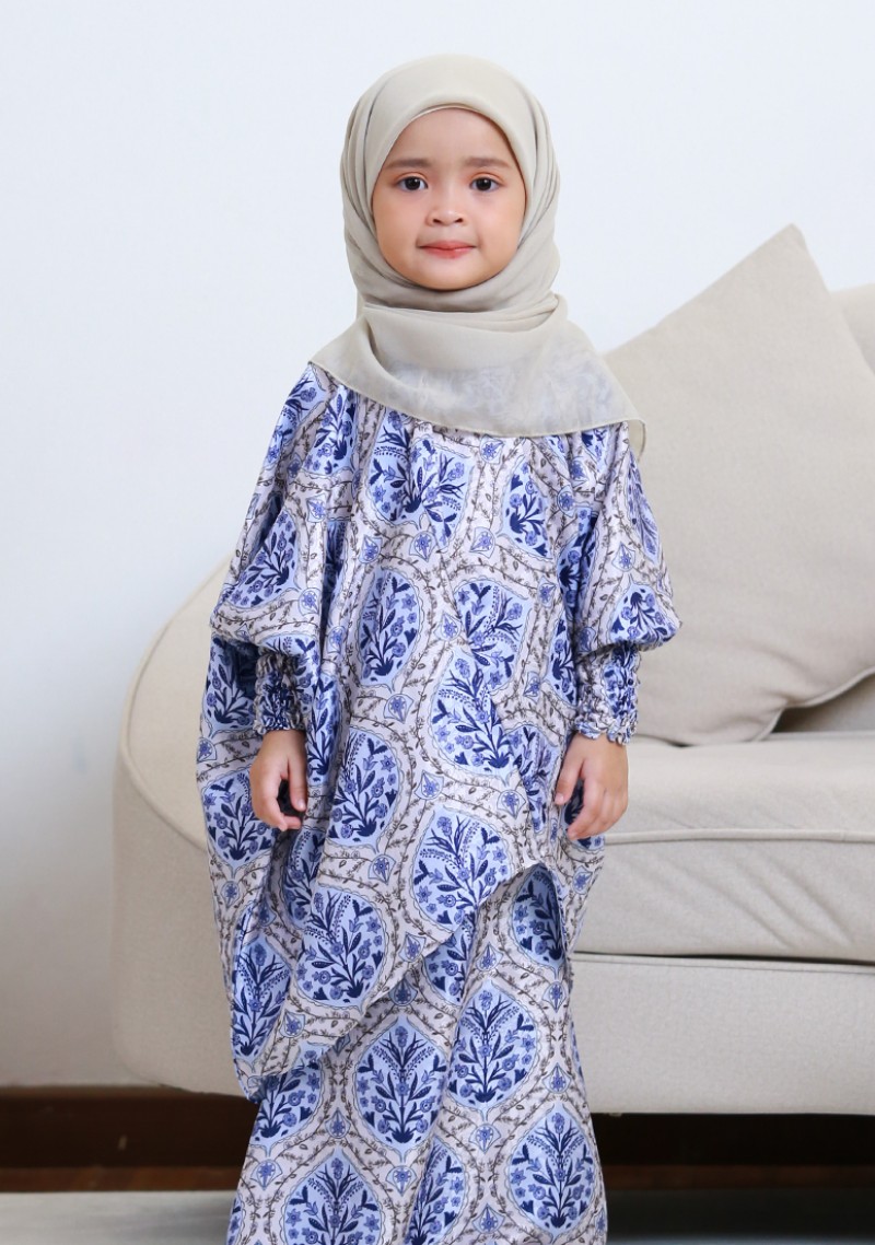 Kurung Wan Naila Kids - Royal Blue