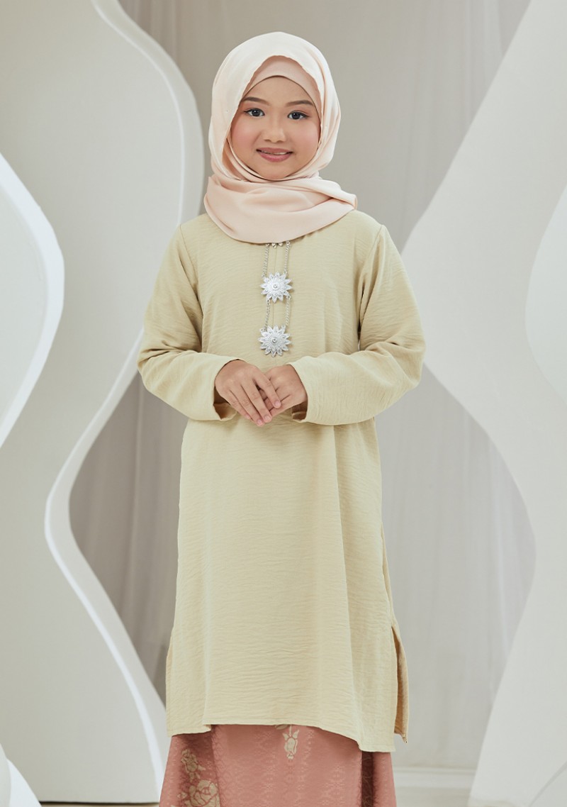 Kurung Rozza Kids - Salmon