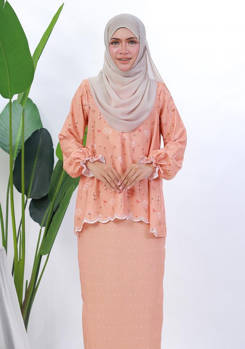 Kurung Dang Aulia - Salmon