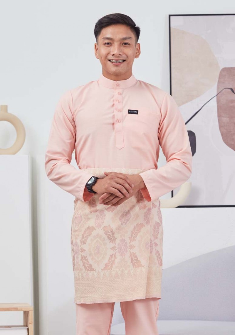 Baju Melayu Hayder - Baby Peach