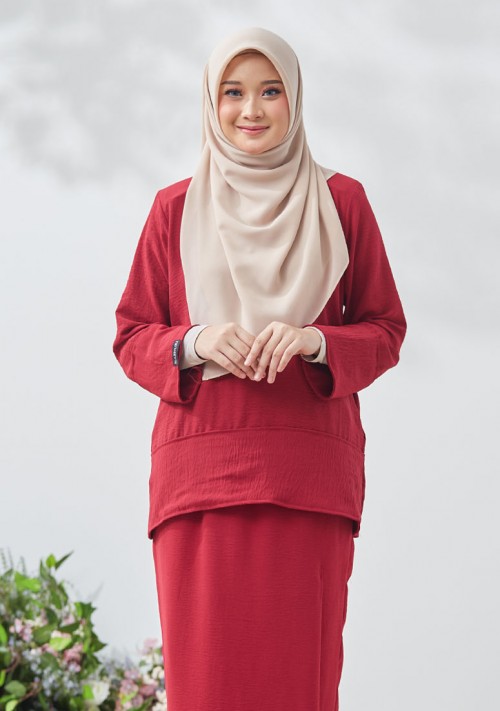 Kurung Hainaa - Maroon