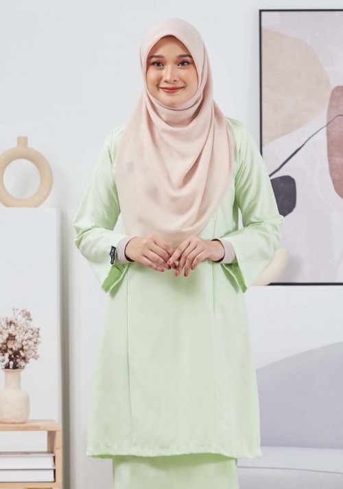 Kurung Hayra - Apple Green