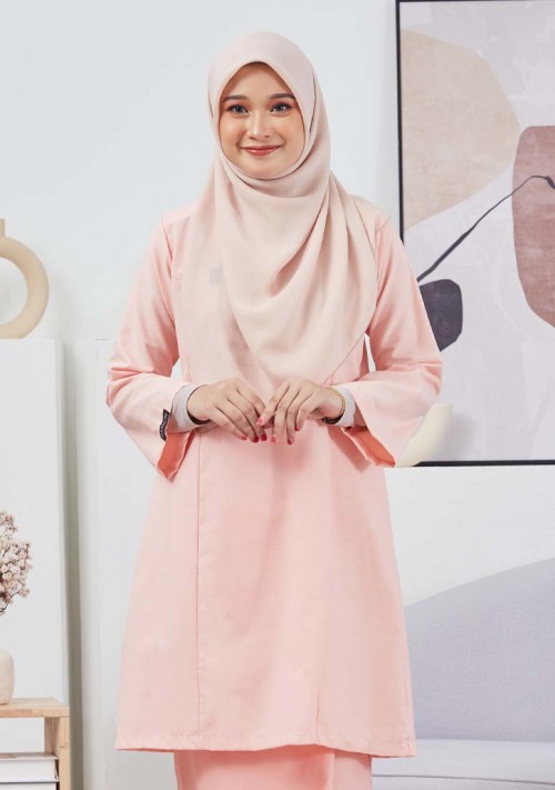 Kurung Hayra - Baby Peach