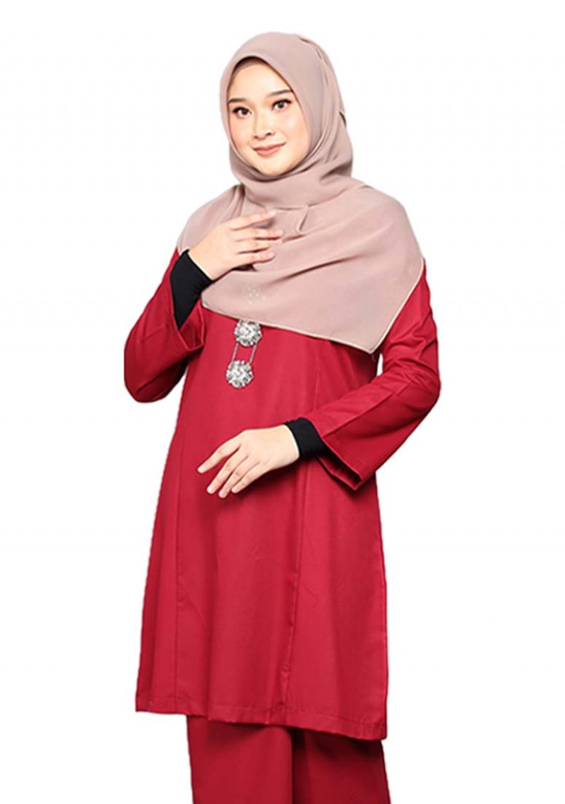 Kurung Nuri - Maroon