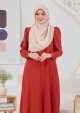 Kurung Nur Zakiya - Dark Orange