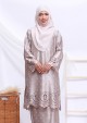 Kurung Che Aisha - Silver Grey