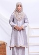 Kurung Che Fatima - Silver Grey