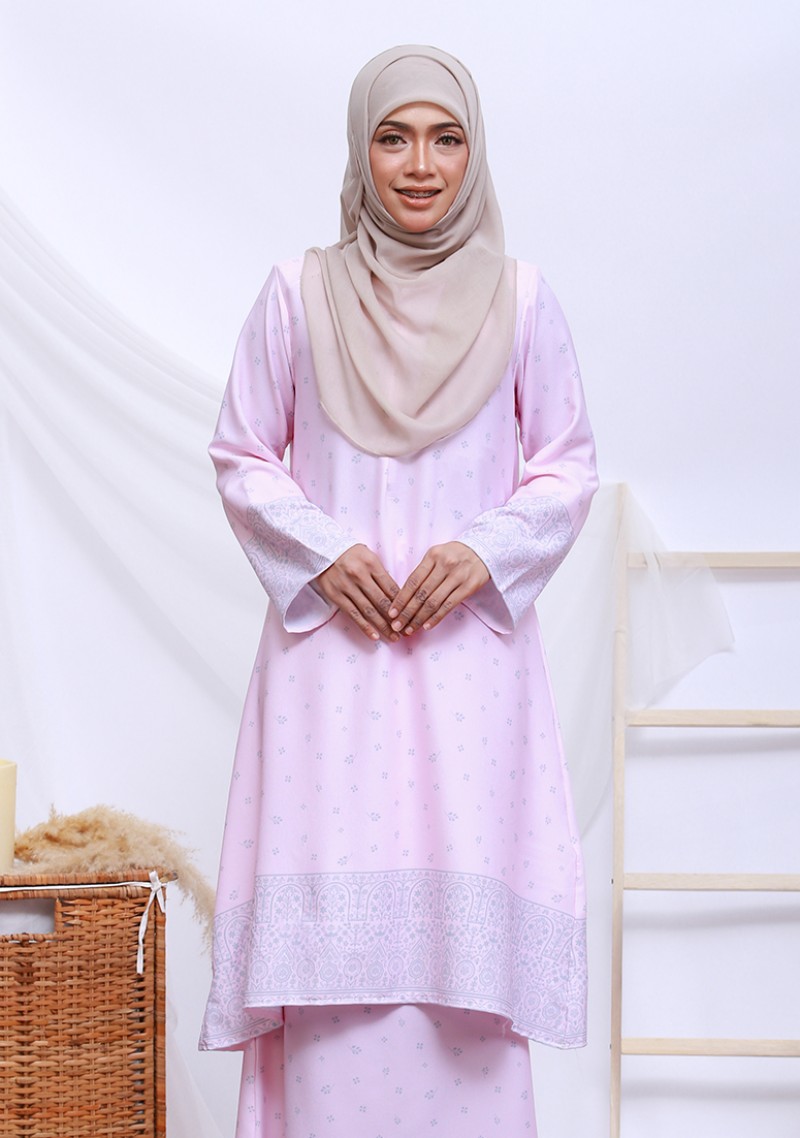 Kurung Che Fateha - Baby Pink