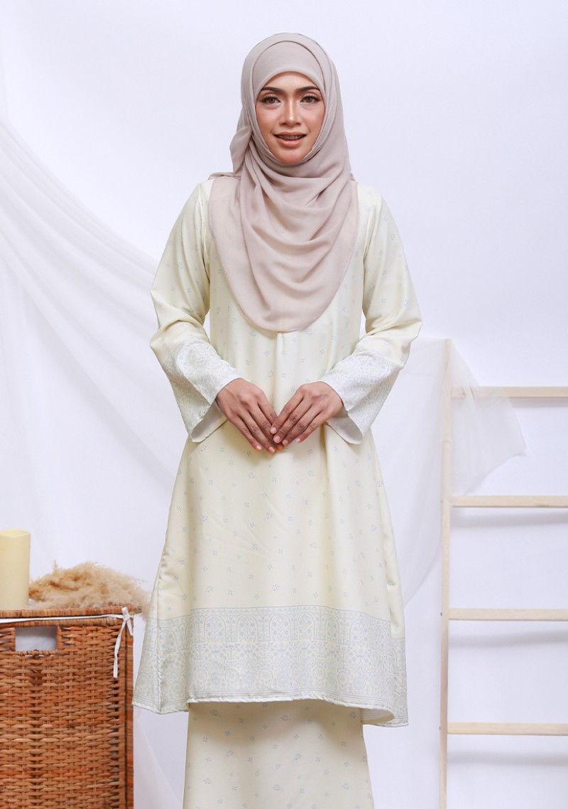Kurung Che Fateha - Soft Yellow