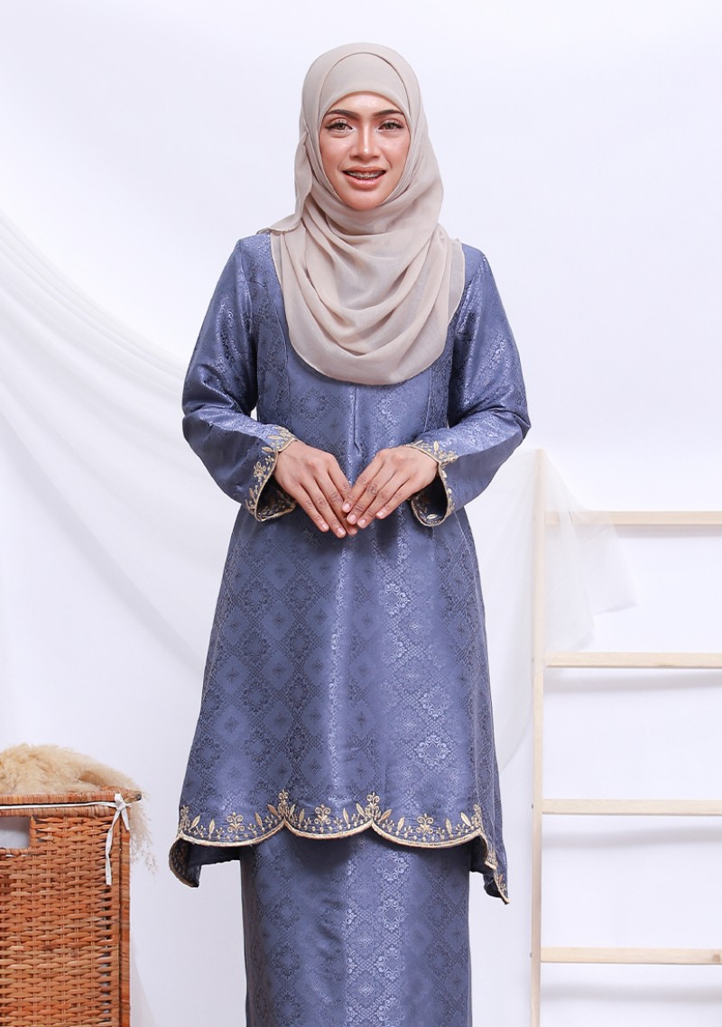 Kurung Che Fatima - Steel Grey