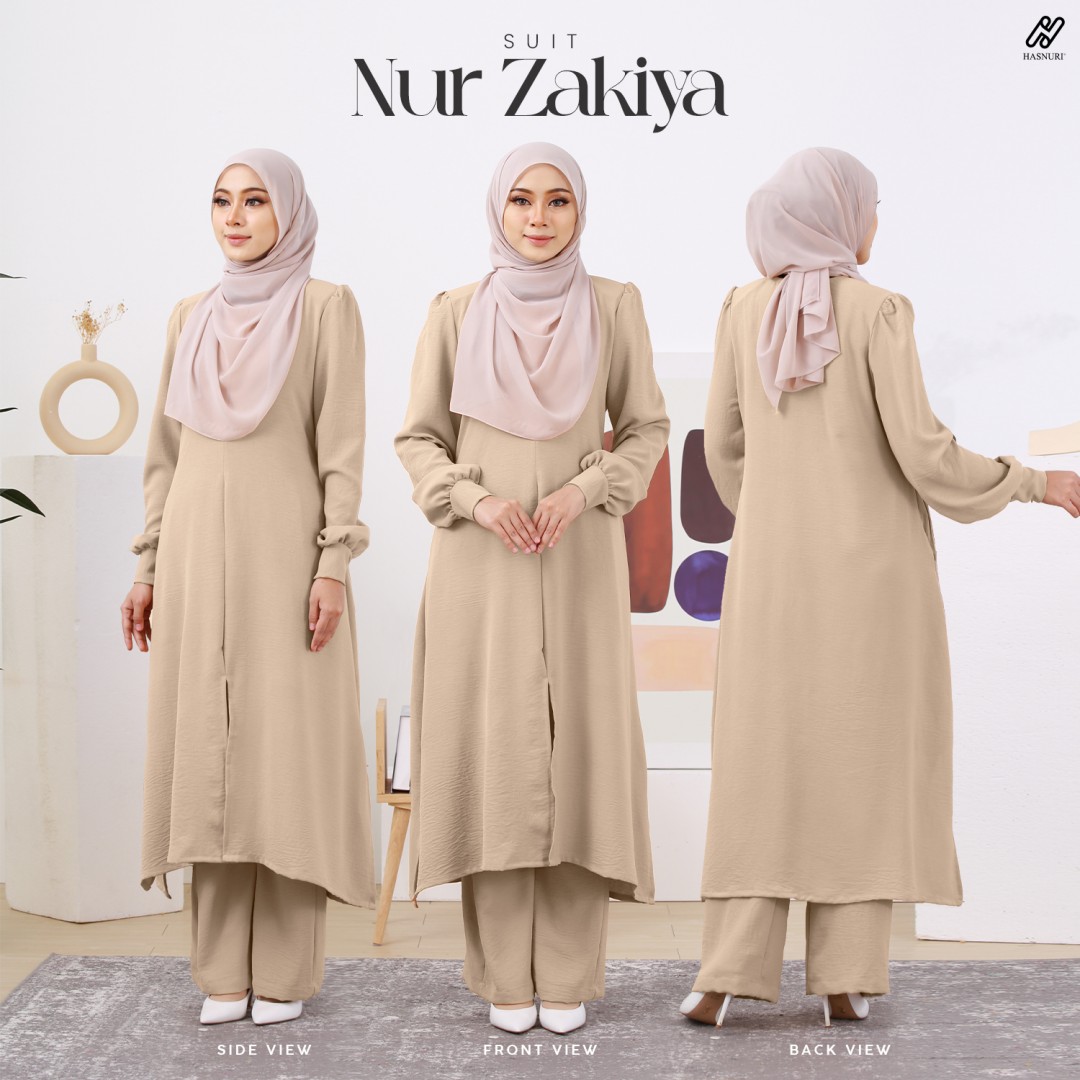 Suit Nur Zakiya - Dark Grey