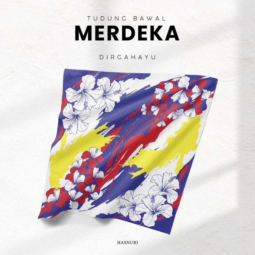 Tudung Bawal Merdeka - Dirgahayu
