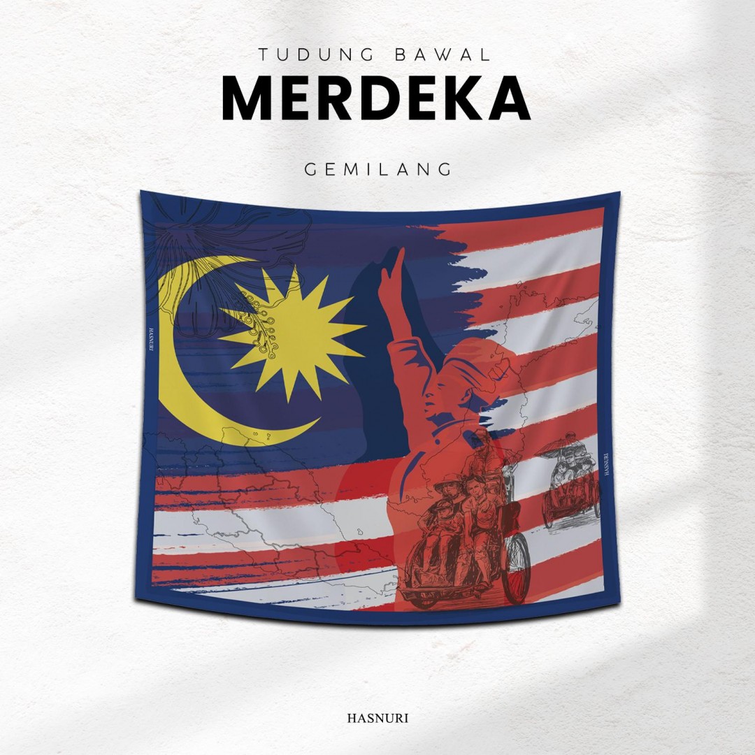 Tudung Bawal Merdeka - Gemilang