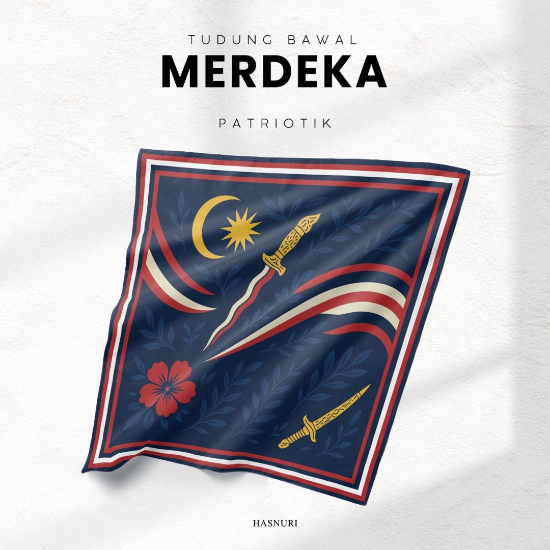 Tudung Bawal Merdeka - Patriotik