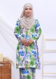 Kurung Aida - White Green