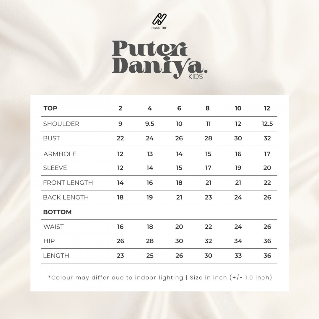 Kurung Puteri Daniya Kids - Bronze