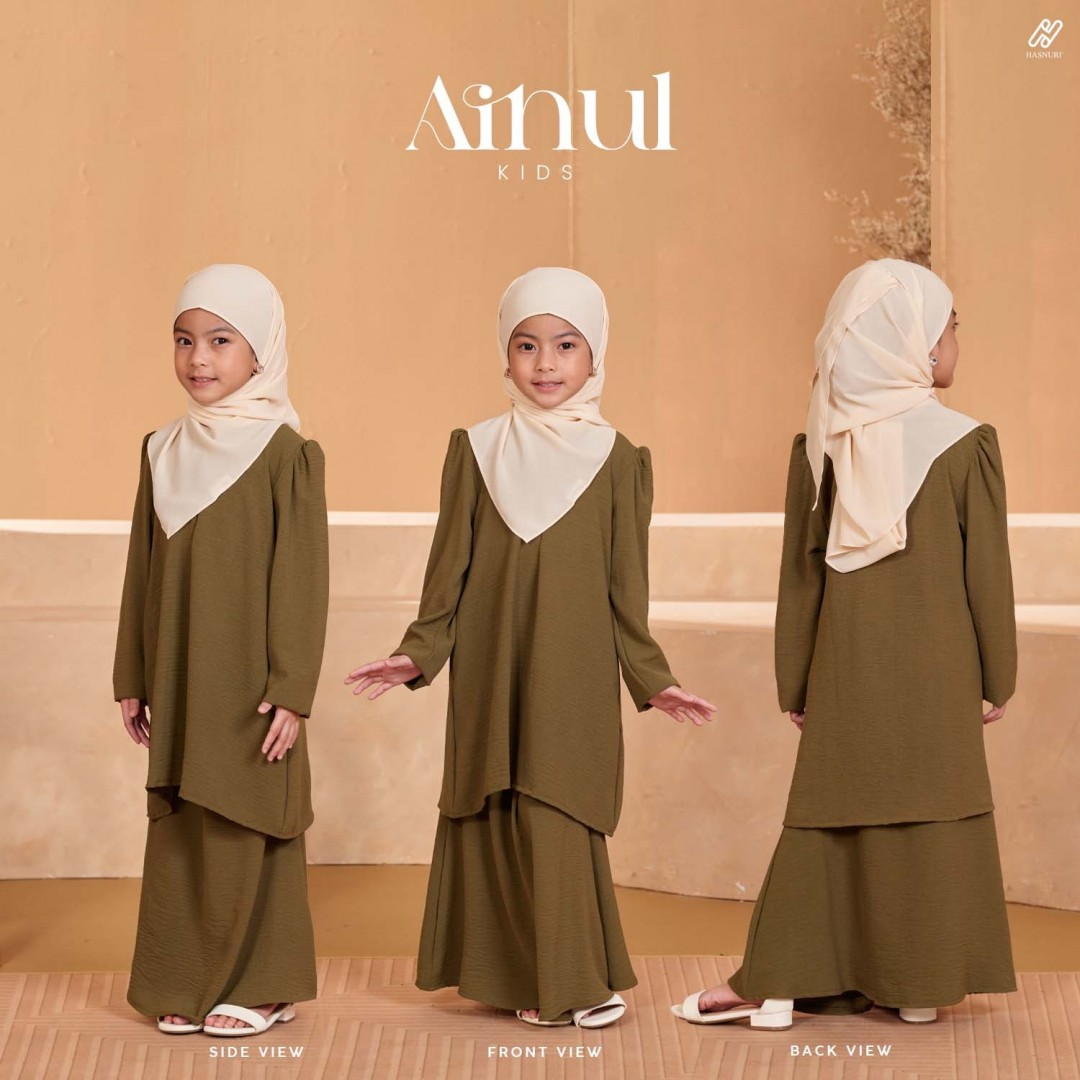 Kurung Ainul Kids - Plum
