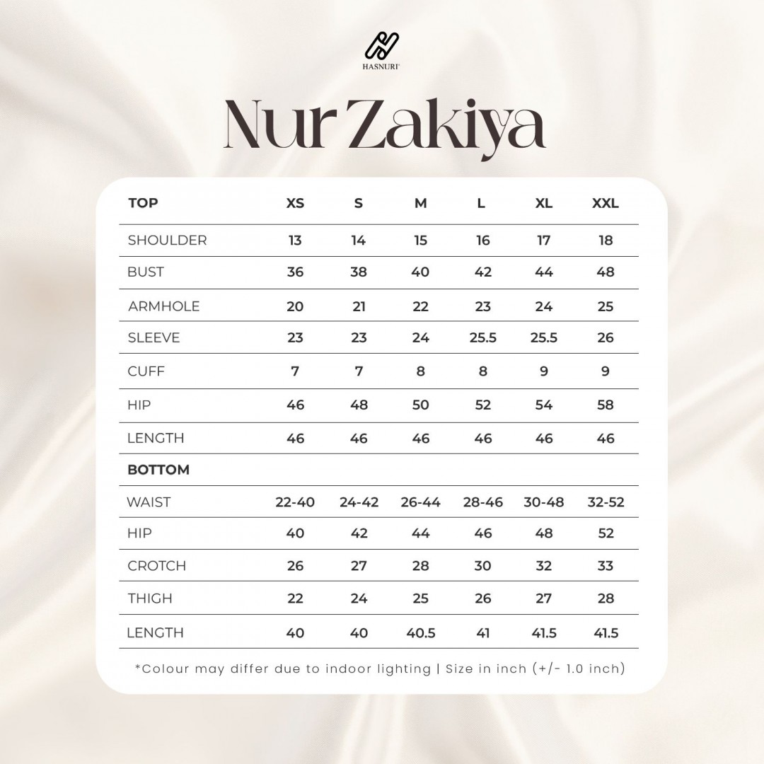 Suit Nur Zakiya - Dark Brown