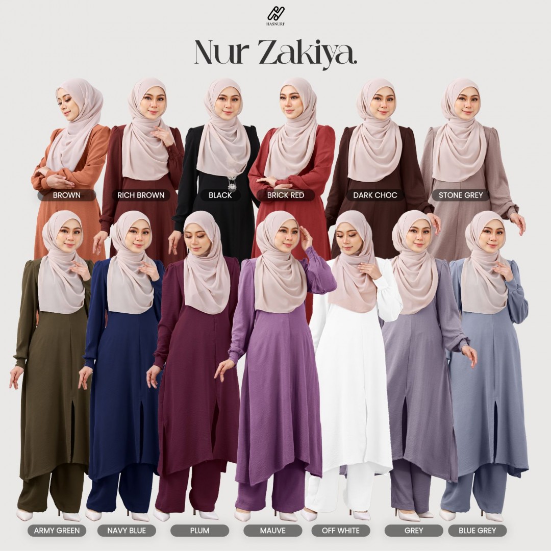 Suit Nur Zakiya - Army Green
