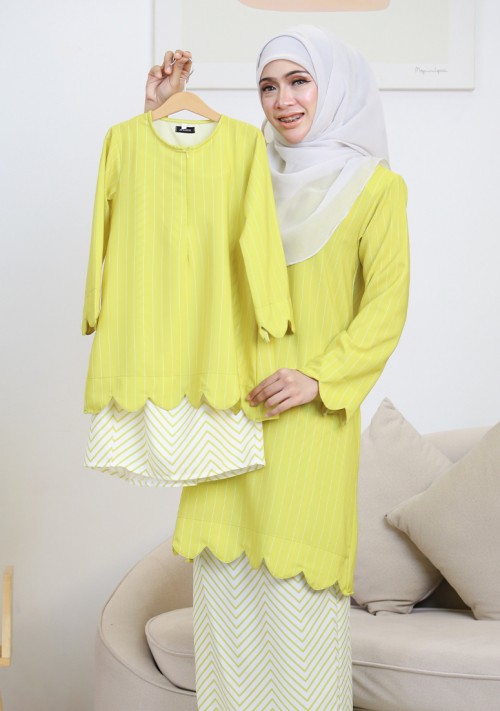 Kurung Imani Labuh Kids - Yellow
