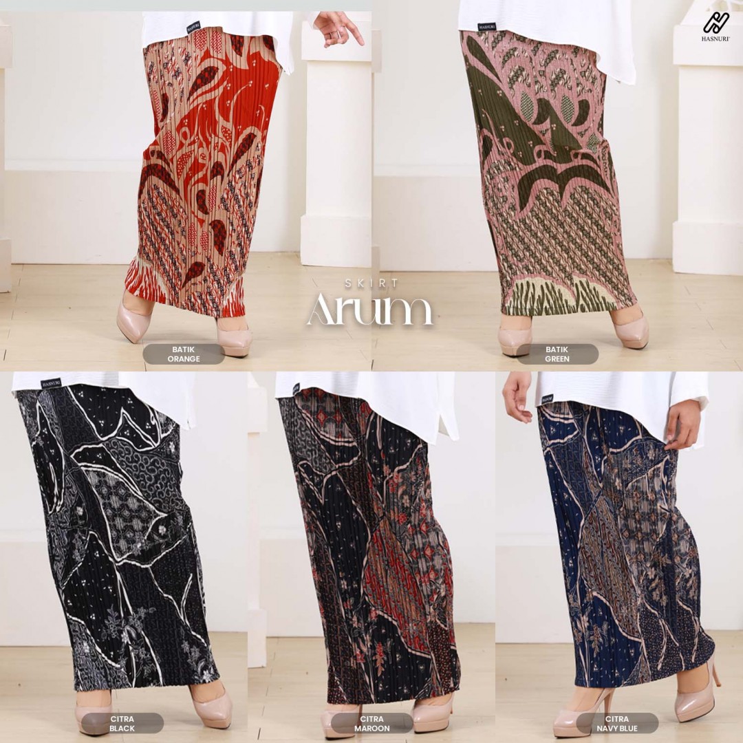 Skirt Arum - Batik Orange