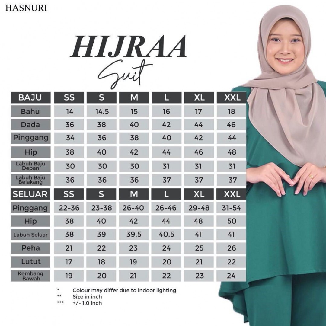 Suit Hijraa - Moss Green