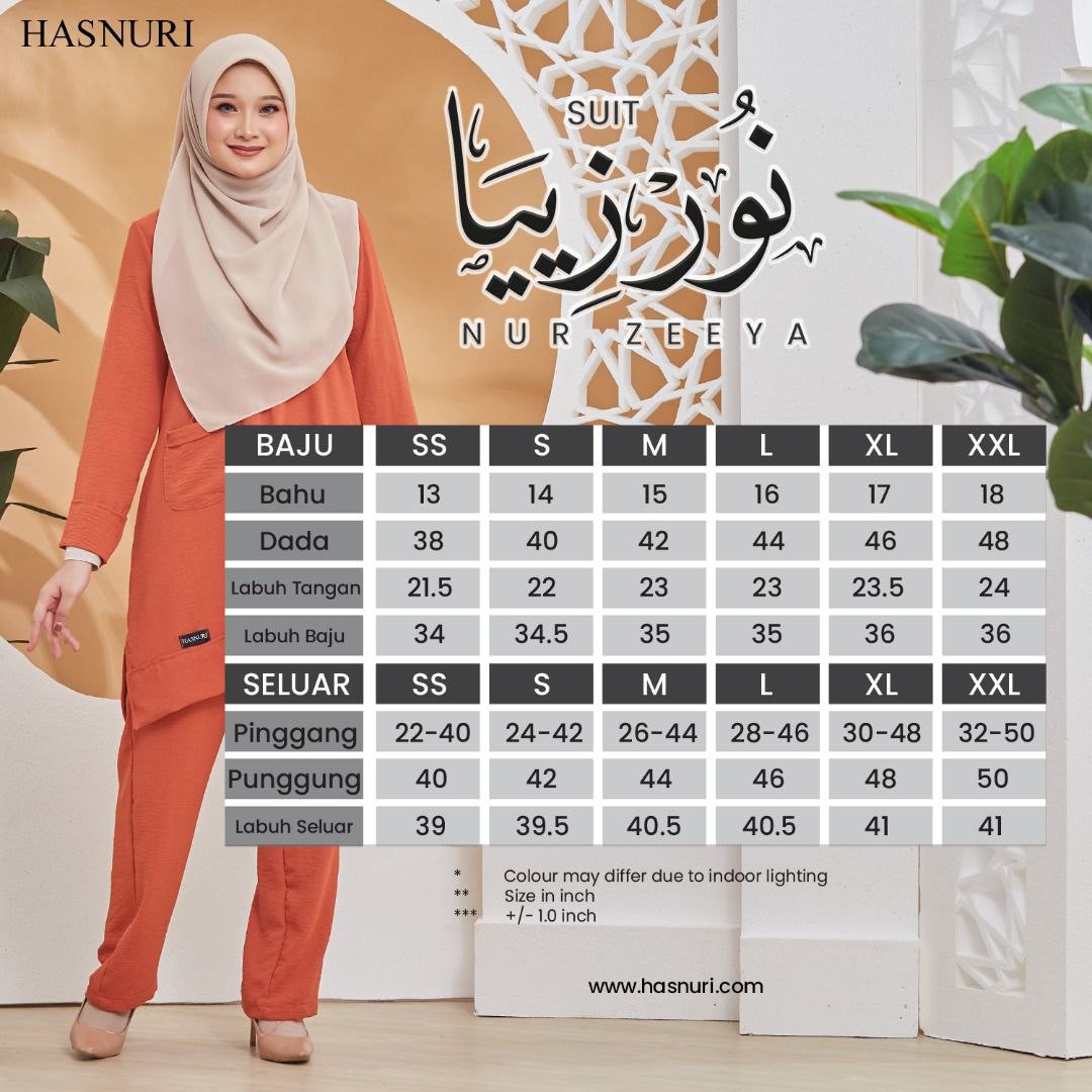 Suit Nur Zeeya - Orange