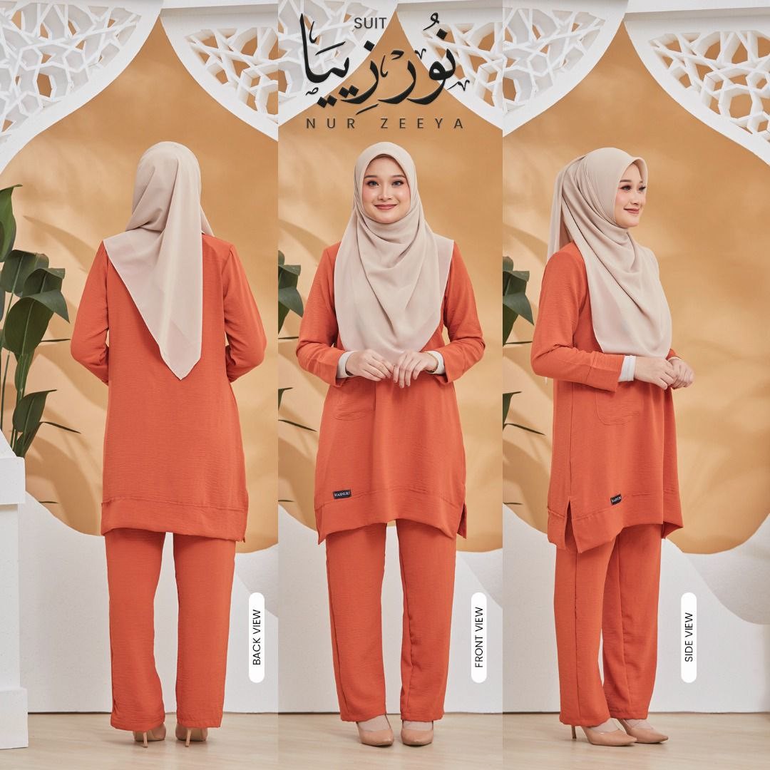 Suit Nur Zeeya - Orange