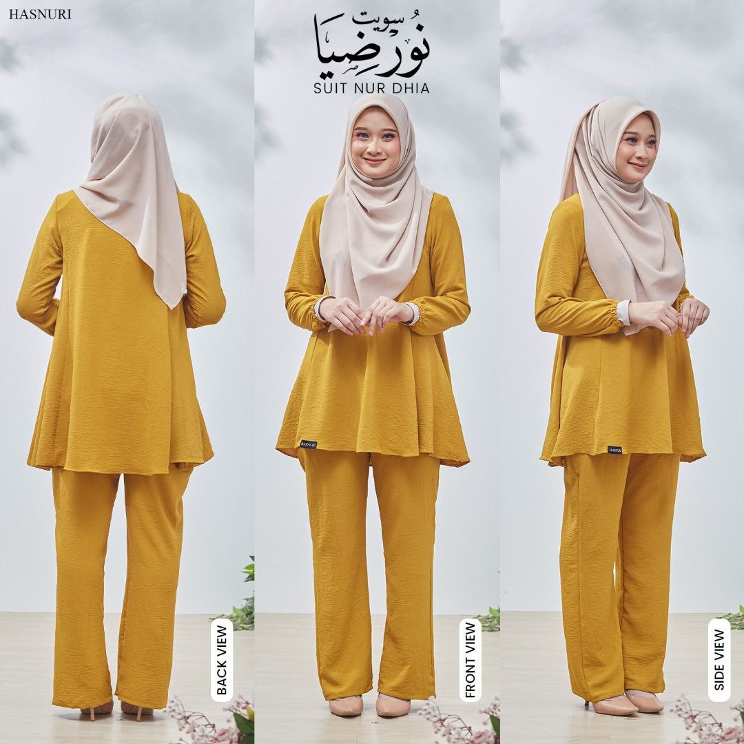 Suit Nur Dhia - Mustard
