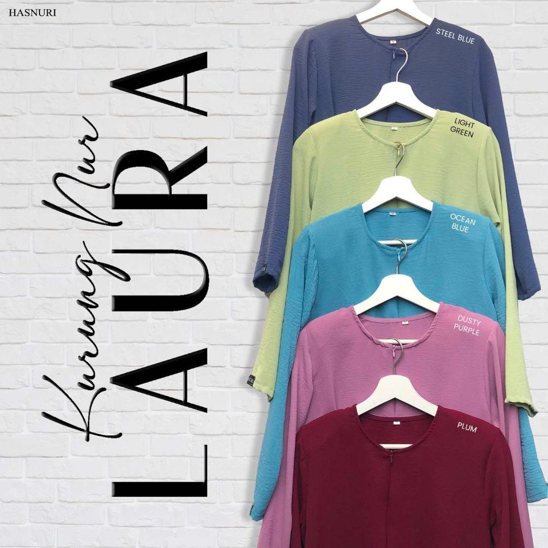 Kurung Nur Laura - Steel Blue