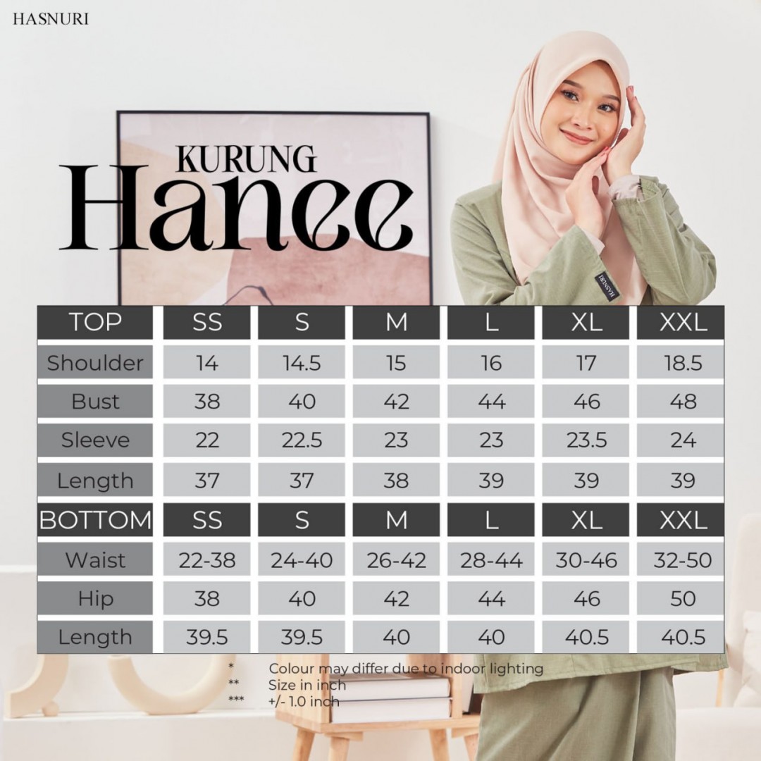 Kurung Hanee - Olive Green