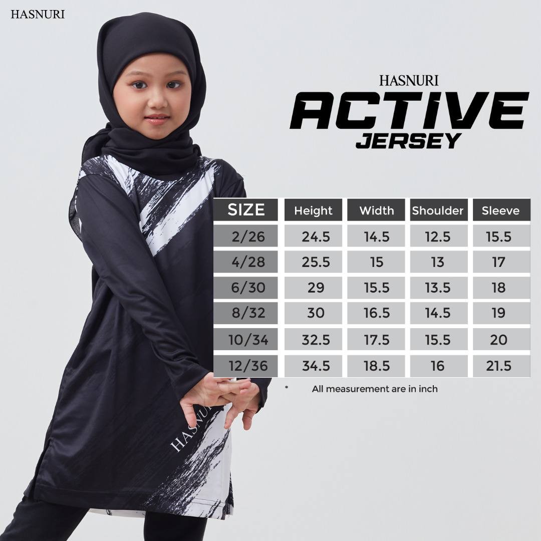 Hasnuri Active Jersey Girl Kids - Multicolour