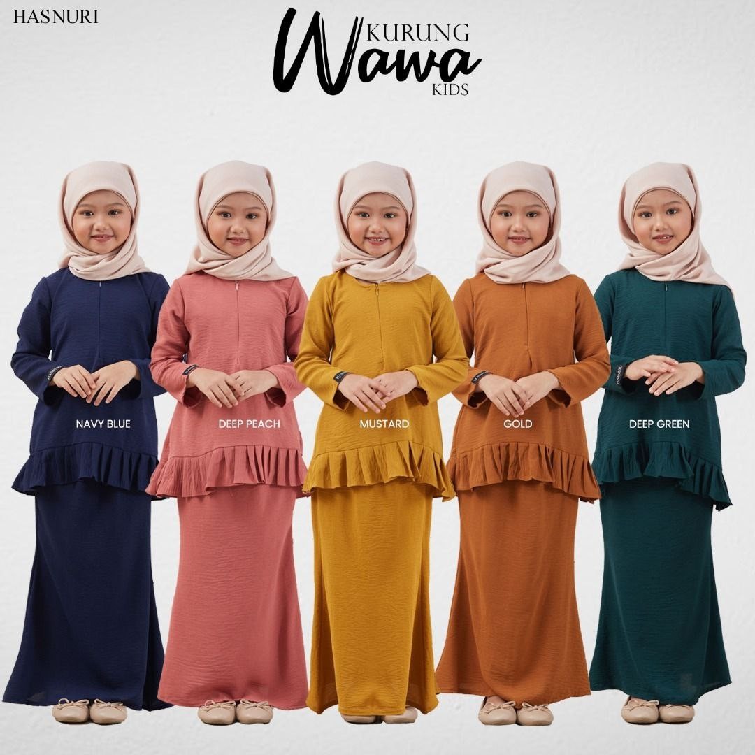 Kurung Wawa Kids - Gold