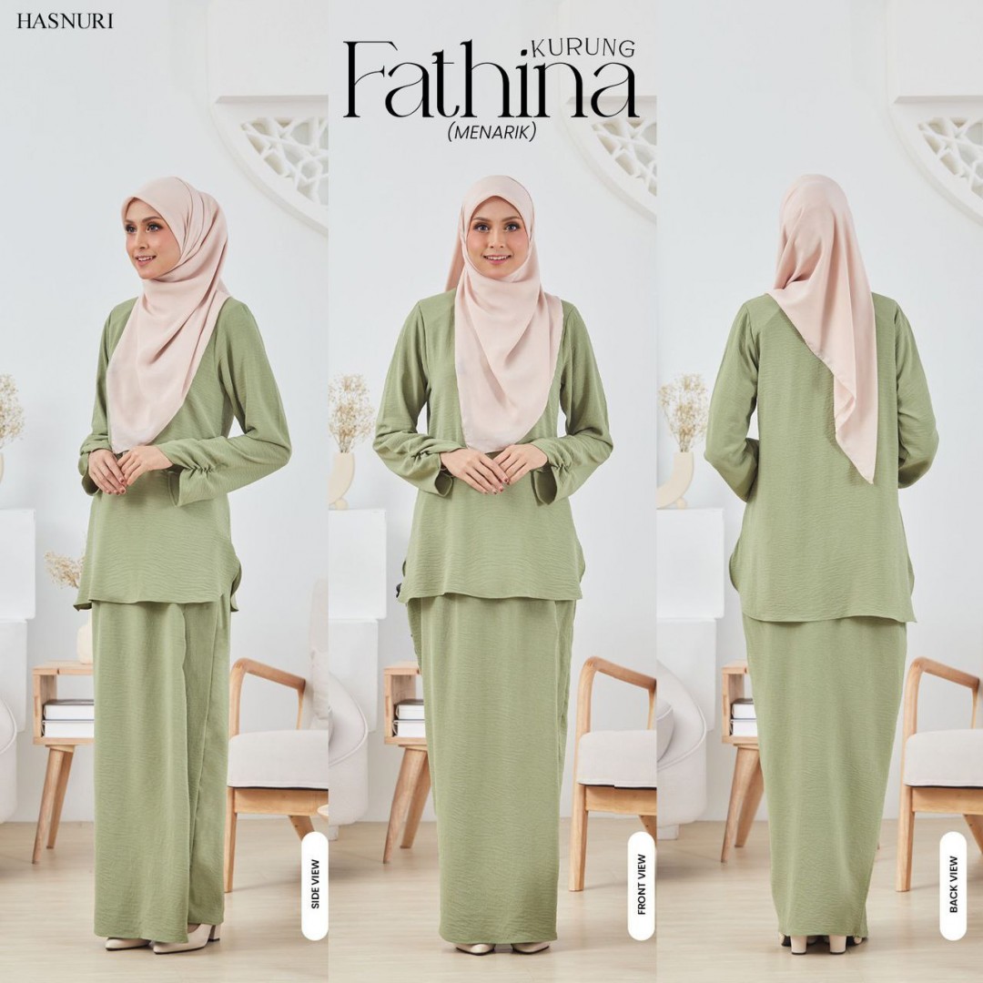 Kurung Fathina - Maroon