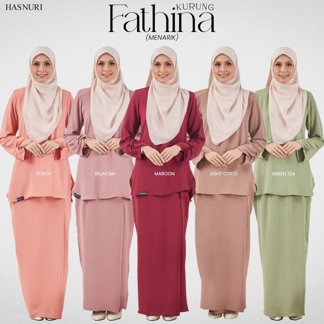 Kurung Fathina - Maroon