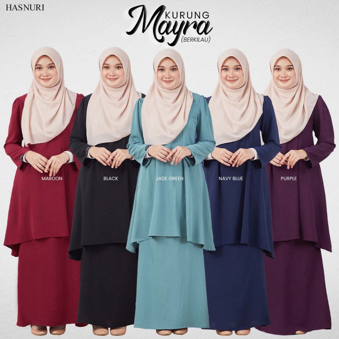 Kurung Mayra - Navy Blue