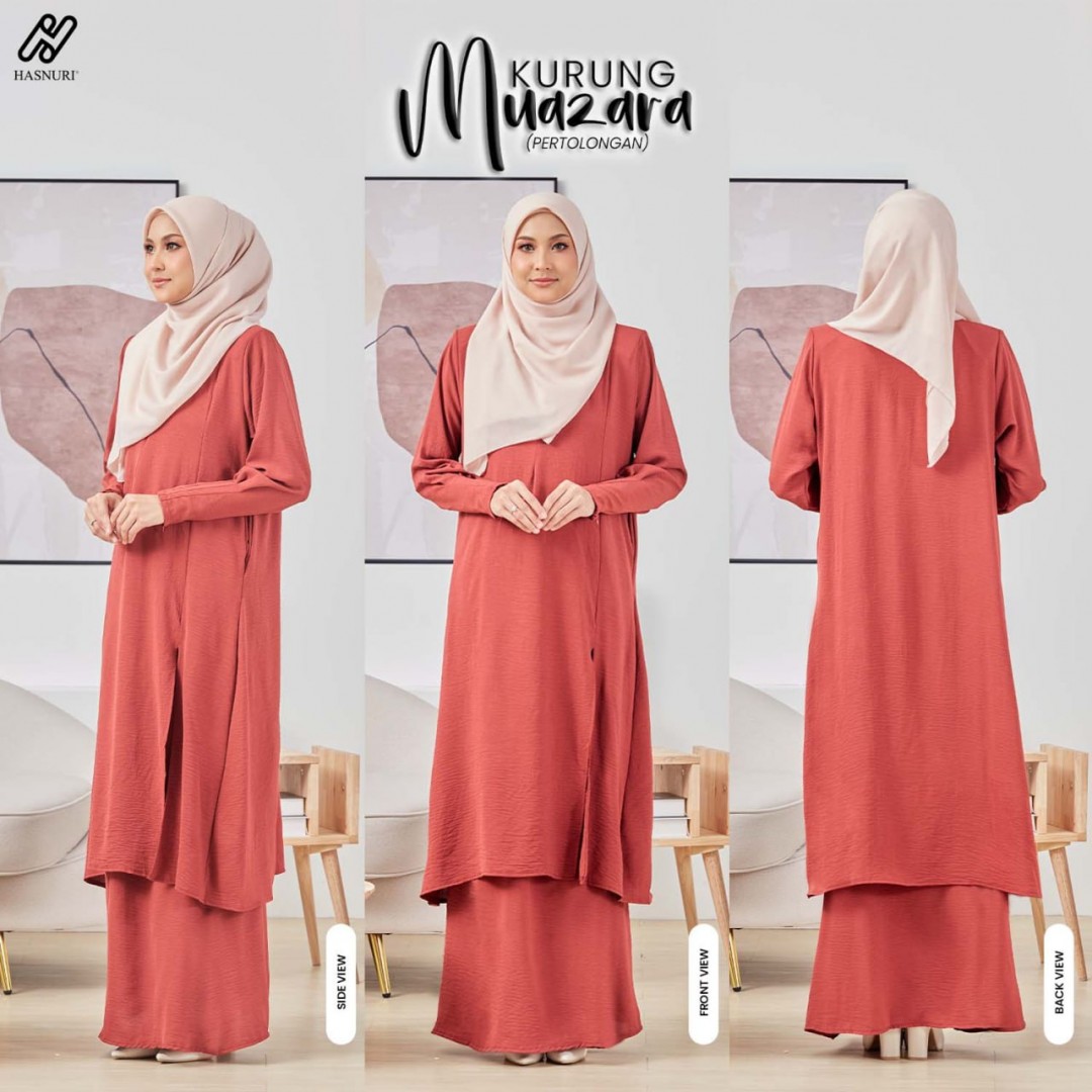 Kurung Muazara - Navy Blue