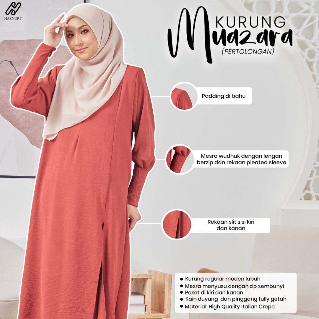 Kurung Muazara - Moss Green