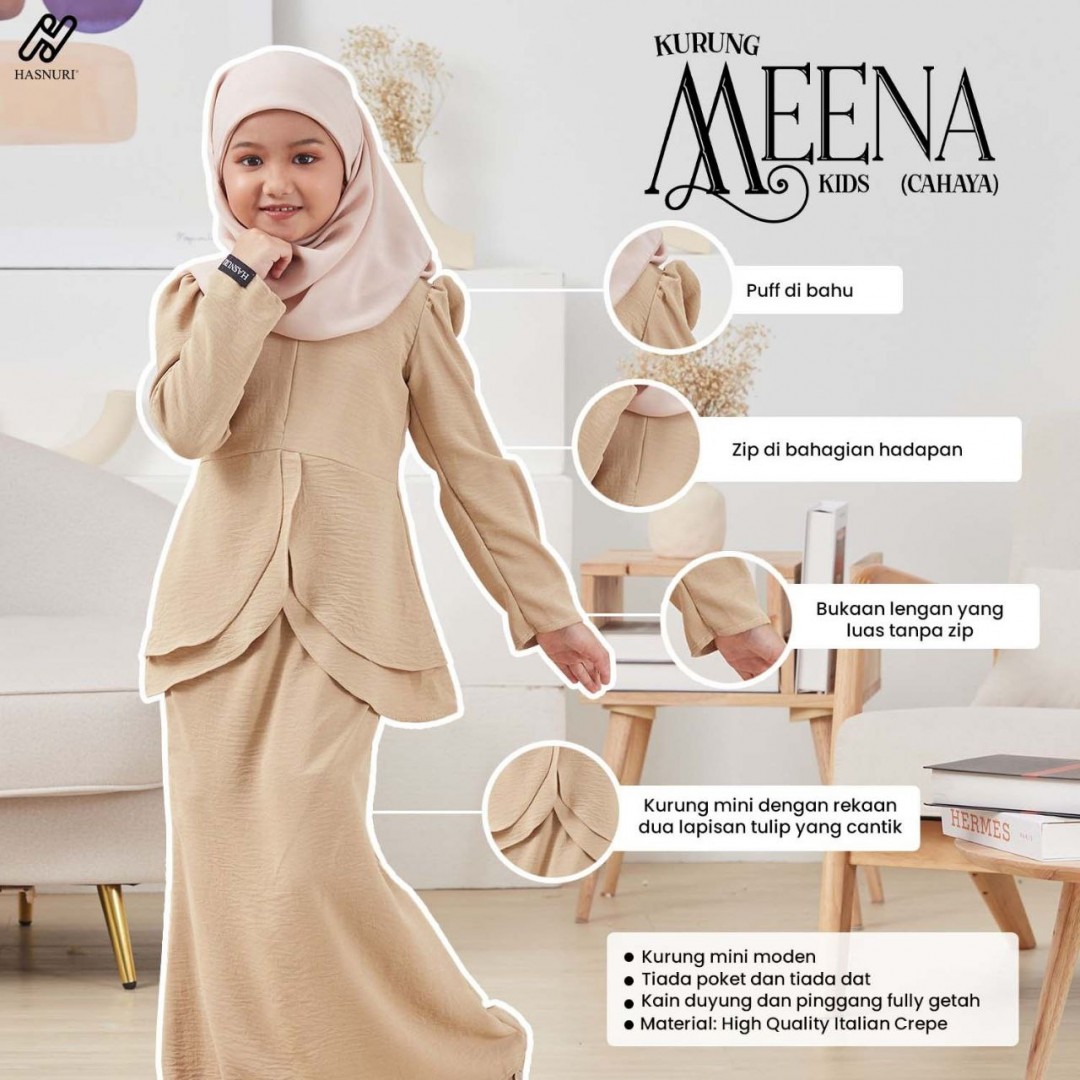 Kurung Meena Kids - Mauve