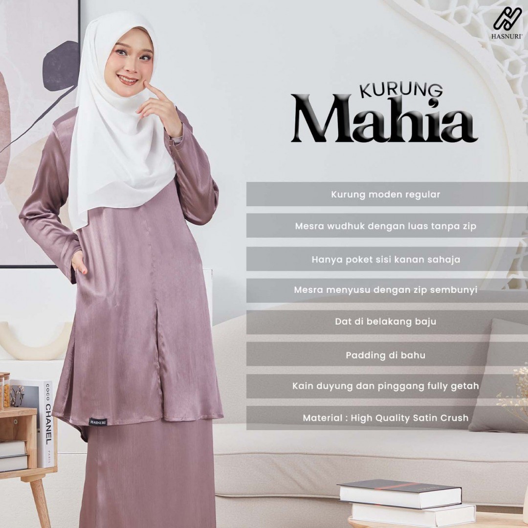 Kurung Mahia - Ash Mauve