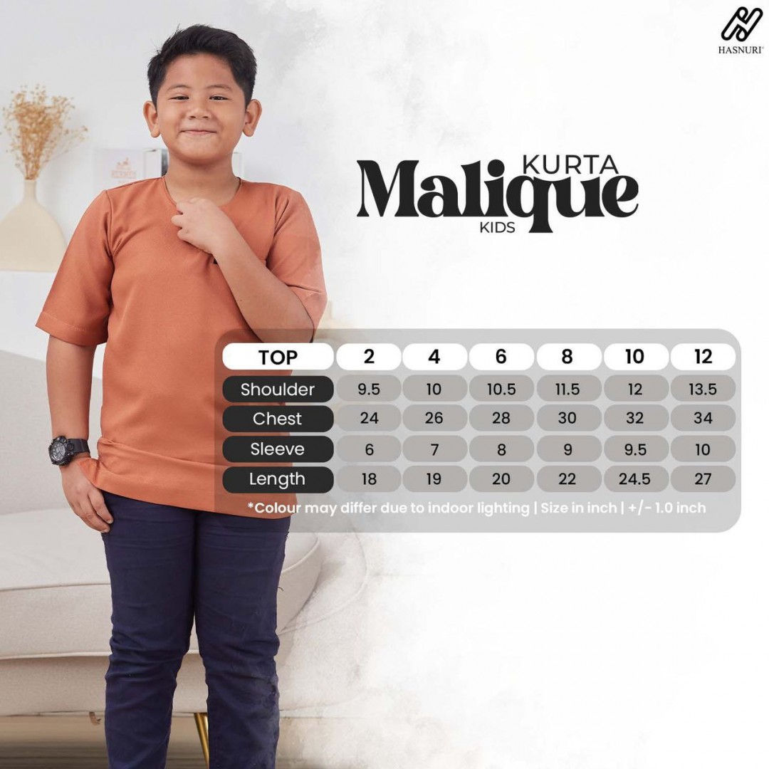 Kurta Malique Kids - Golden Brown