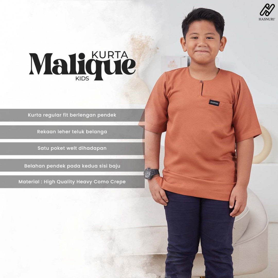 Kurta Malique Kids - Golden Brown